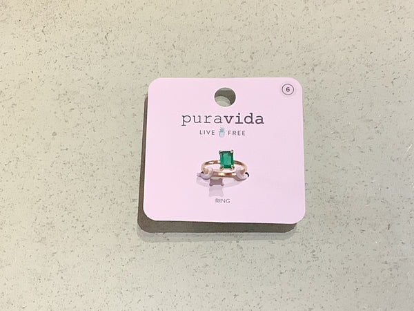 Puravida Emerald Statement Ring GOLD