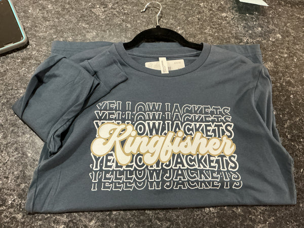 Kingfisher Yellowjackets Fade L/S Blue