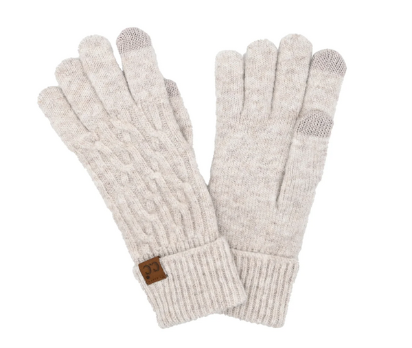 Chain Link Cable Knit Gloves