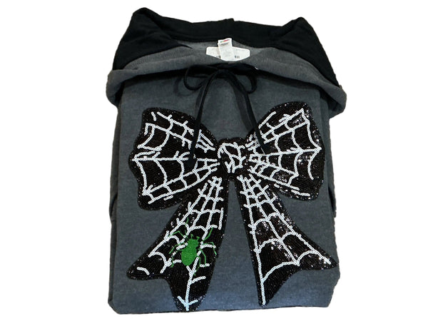 Spiderweb bow hoodie