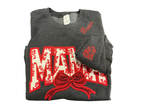 Dover mama embroidered sleeve