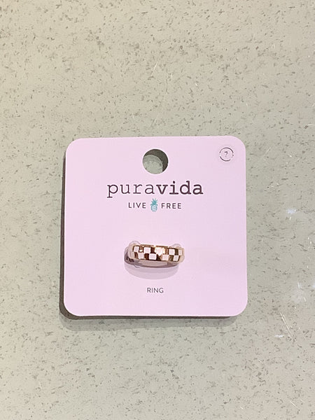 Puravida Checkerboard Ring