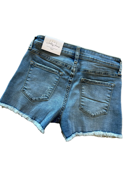 5 Button Denim Shorts