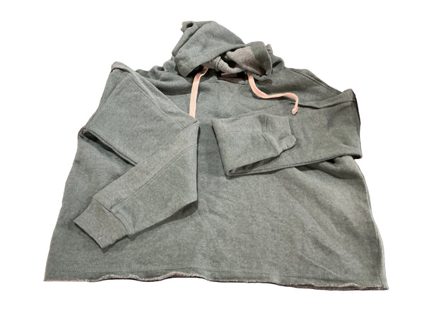 Green cropped hoodie