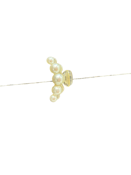 Champagne Large Pearl Hair Clips
