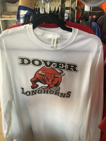 Dover Longhorn White Long Sleeve T