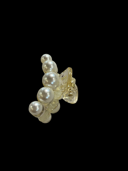 Champagne Large Pearl Hair Clips