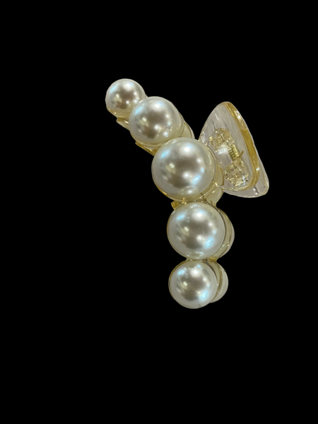 Champagne Large Pearl Hair Clips