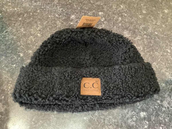 Fuzzy Lined Sherpa Cuffed C.C Beanie