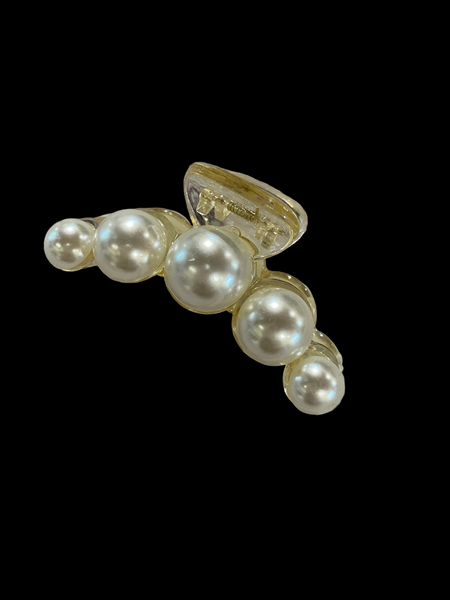 Champagne Large Pearl Hair Clips