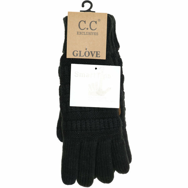 Knit CC Gloves With Lining