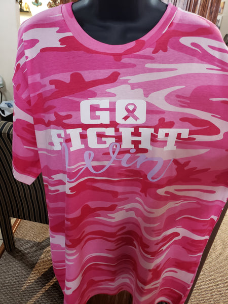Go Fight Win Pink Camo Shirts