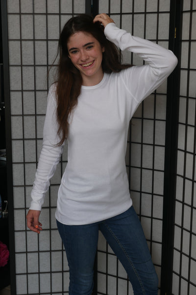 White Long Sleeve Thermal