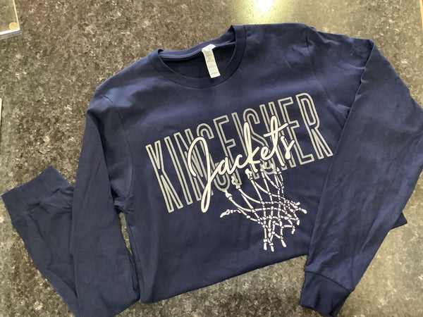 Kingfisher Jackets Navy "Net" L/S