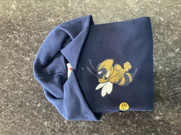 Hanes Ecosmart Youth Hooded Sweatshirt-Navy