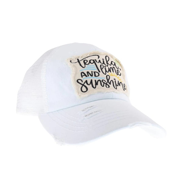 Tequila Lime and Sunshine criss cross Ball Cap